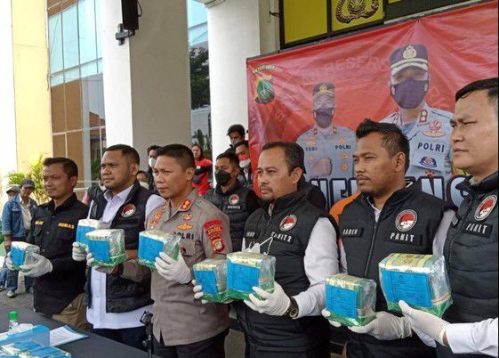 Polres Tangsel Berhasil Gagalkan Peredaran 16 Kg Sabu Asal Negara Malaysia