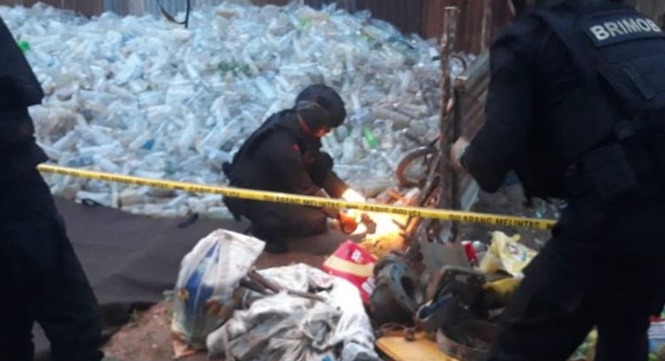 Unit Jibom Gegana Polda Jambi Amankan Granat Kiriman Orang Tak Dikenal