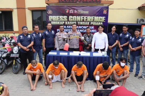 Polisi Berhasil Amankan 5 Orang Pelaku Kejahatan Jalanan di Tangerang