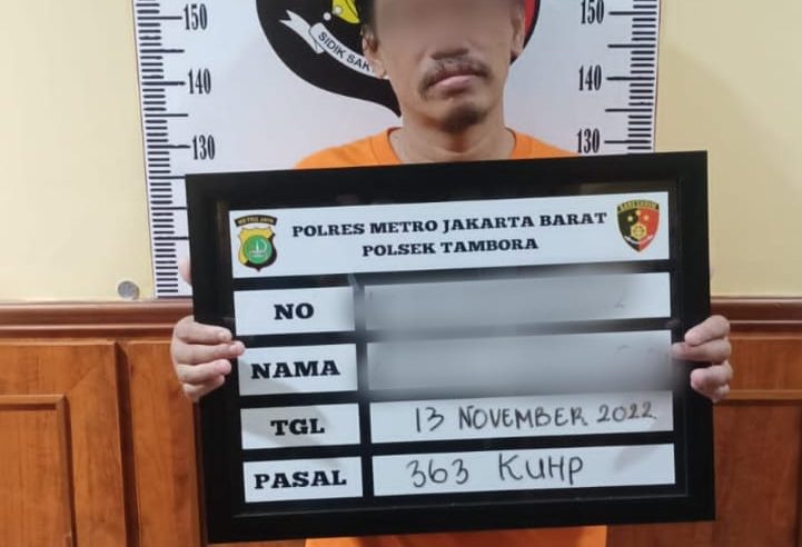 10 Kali Beraksi, Polisi Tangkap Pria Tuna Wicara yang Bobol Toko di Pasar Pagi Tambora Jakbar