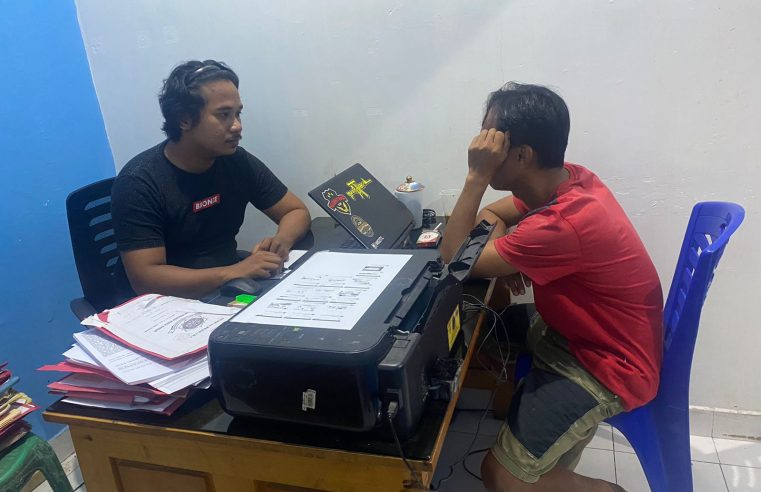 Unit Reskrim Polsek Kota Timur Polres Gorontalo Kota Ringkus RA (34) Pelaku Pencurian Puluhan Baterai Tower