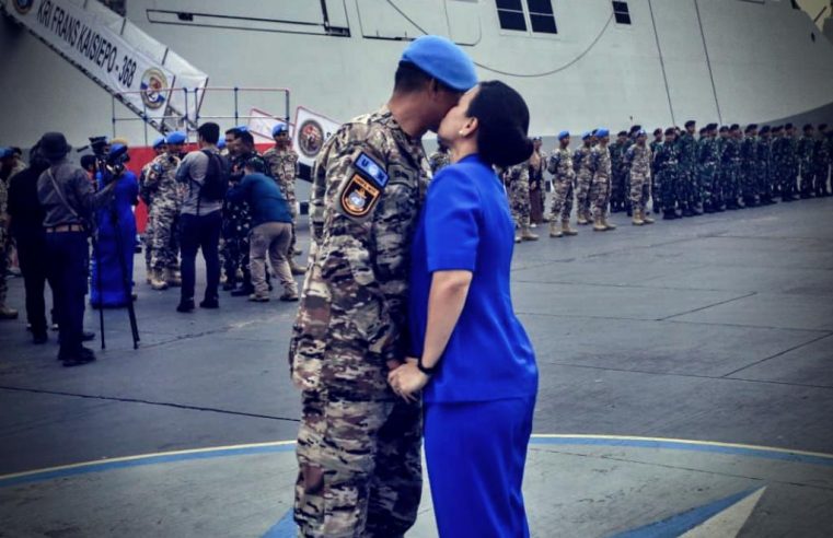 DOA & RESTU KELUARGA LEPAS KEBERANGKATAN KRI FRANS KAISIEPO-368 JALANI MISI PERDAMAIAN DI LIBANON