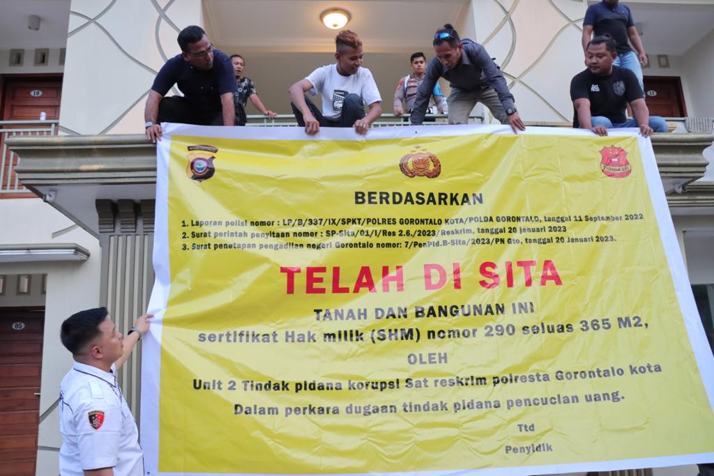 Unit Tipidkor Sat Reskrim Polresta Gorontalo Kota Sita 2 Aset Tersangka Utama Kasus TPPU