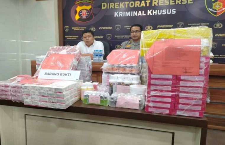 Polda Kalimantan Tengah Amankan Ribuan Barang Bukti Terkait Kasus Kosmetik Ilegal