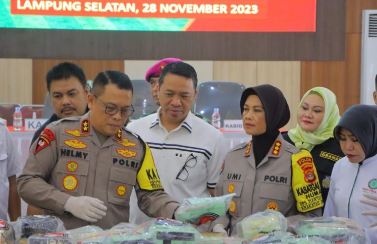 Polda Lampung Bongkar 14 Kasus Narkoba Kejadian Satu Bulan Terakhir
