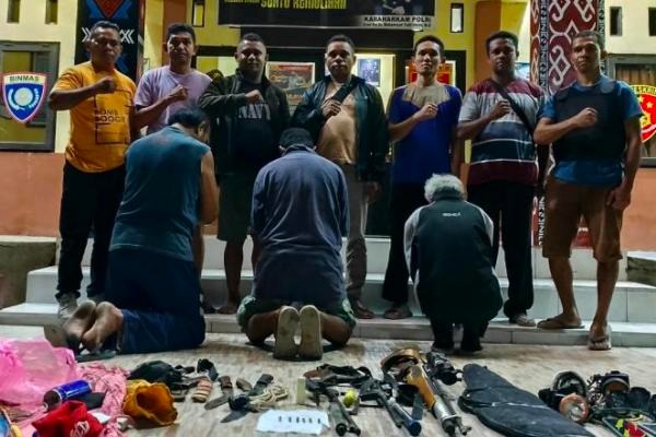 Polisi Amankan 2 Orang Pelaku Tersangka Kasus Senpi Ilegal