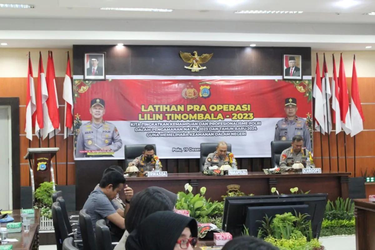Wakapolda Sulteng Pimpin Latihan Kesiapan Anggota Ops Lilin Tahun 2023