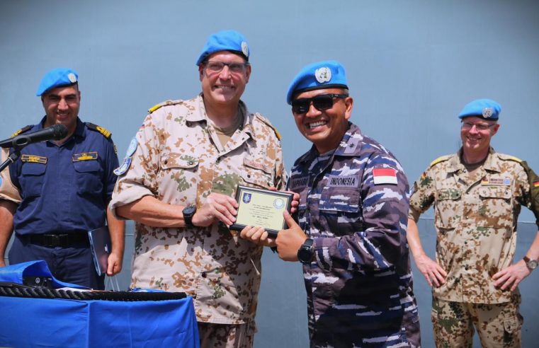 KRI DIPONEGORO – 365 TERIMA “LETTER OF APPRECIATION” DARI DEPUTY FORCE COMMANDER UNIFIL MANDAT PBB DI LEBANON
