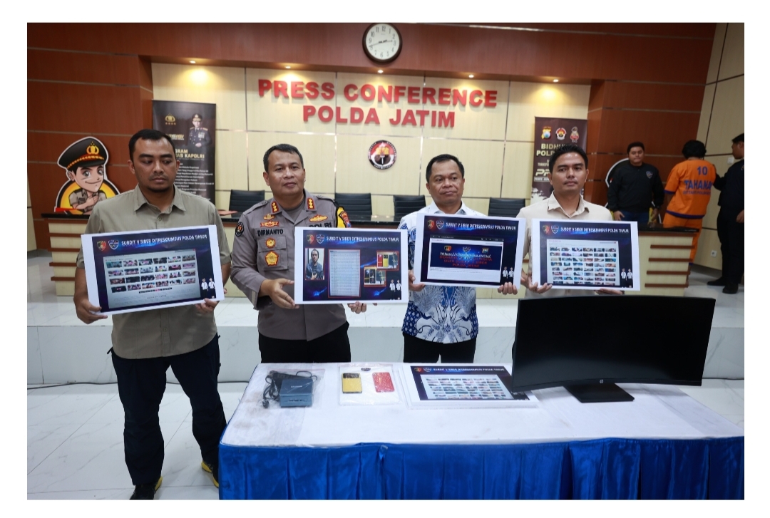Polda Jatim Amankan AAS (34) Tersangka Pembuat Konten Porno yang Meraup Keuntungan 6000 Dollar US