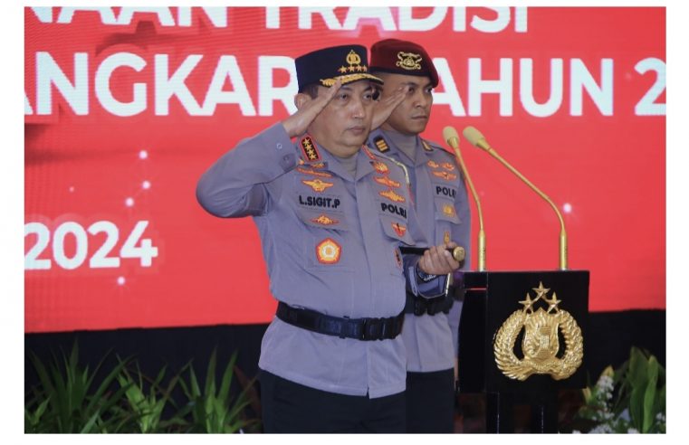 Kapolri Jenderal Listyo, Pimpin Upacara Pemuliaan Nilai-Nilai Tribrata Jelang HUT Bhayangkara Ke-78