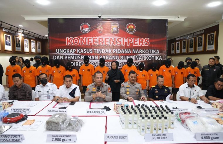 Polda Kepri Serius Dalam Pencegahan, Pemberantasan, Penyalahgunaan Peredaran Gelap Narkotika