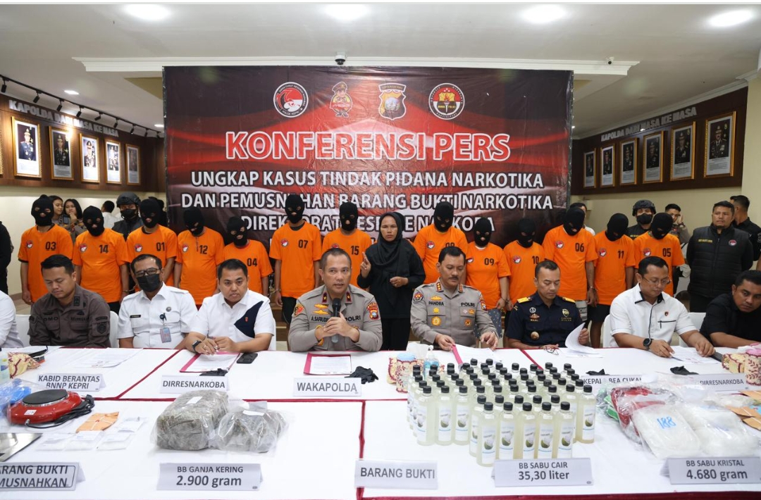 Polda Kepri Serius Dalam Pencegahan, Pemberantasan, Penyalahgunaan Peredaran Gelap Narkotika