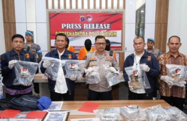 Polisi Berhasil Ungkap Peredaran 10.4 Kg Sabu Diedarkan Lintas Kota Kaltim