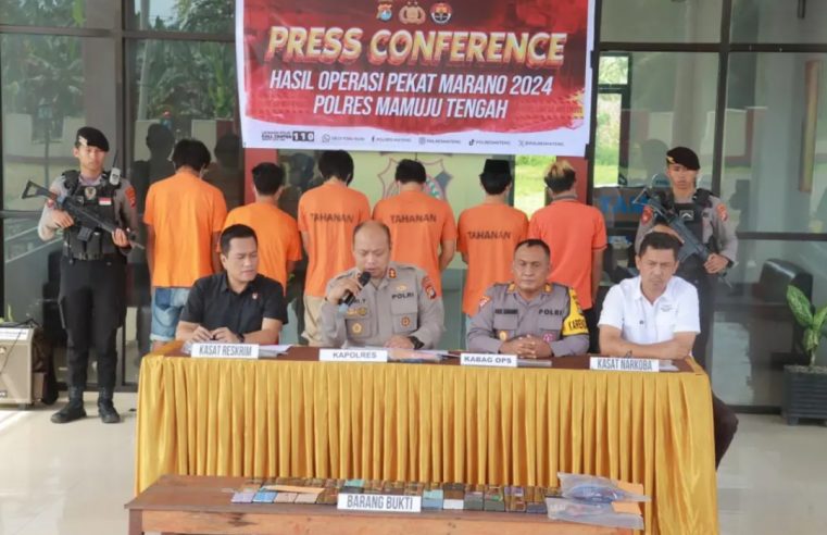 Polres Mateng Sulbar Ungkap Sejumlah Kasus Dalam Operasi Pekat Marano 2024