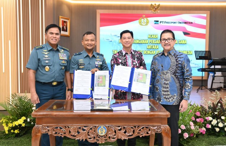 DUKUNG PROGRAM PEMERINTAH, TNI AL DAN PTFI TANDATANGANI PERJANJIAN KERJA SAMA DI MABESAL