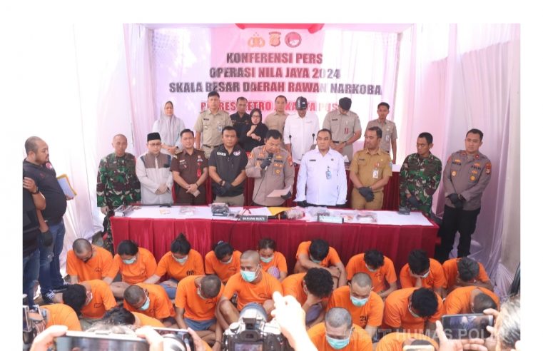 Operasi Skala Besar, Polres Jakpus Ringkus 26 Tersangka Narkoba, Sita Barang Bukti 2 Kg Sabu di Kalipasir