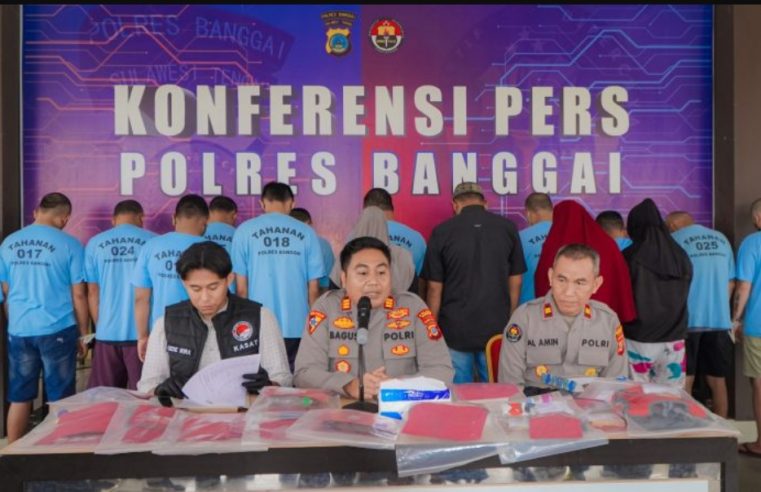Mei Hingga Juni 2024 Satnarkoba Polres Banggai Tangkap 17 Orang Tersangka