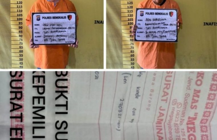 Dua Wanita Sebagai Pelaku Pencurian Emas di Bengkalis, Ditangkap Satreskrim Polres Bengkalis