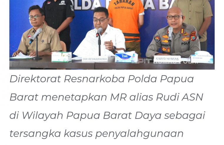 Bawa 15 Plastik Sabu, MR Alias Rudi Oknum ASN Di Sorong Diciduk Polisi