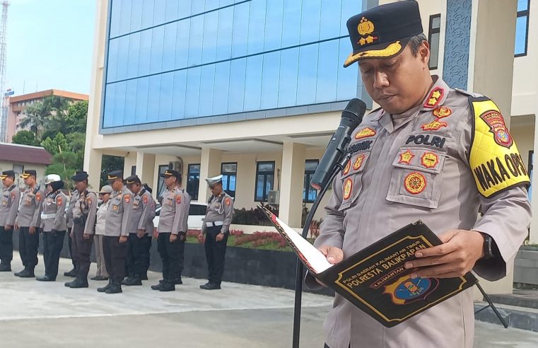 H -1 Menjelang Pengamanan Kunjungan Tamu Undangan VVIP, VIP Polresta Balikpapan Siap Apel Konsilidasi 