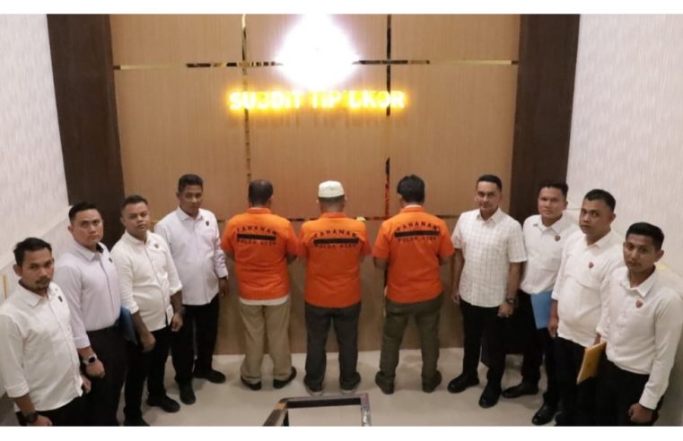 Polda Aceh Tahan Tiga Tersangka Kasus Korupsi Pengadaan Wastafel Pada SMK, SLB & SMA