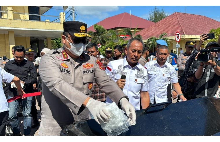 Polda Aceh Musnahkan Barang Bukti Sabu-sabu Seberat 226 Kg & Ganja 1,2 Ton