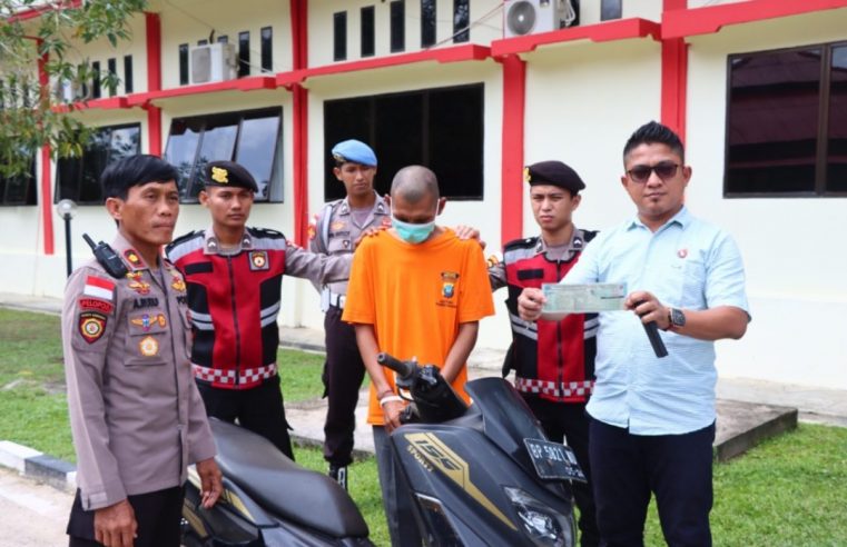Polres Natuna Gelar Konferensi Pers Ungkap Pelaku Tindak Pidana Penggelapan Sepeda Motor