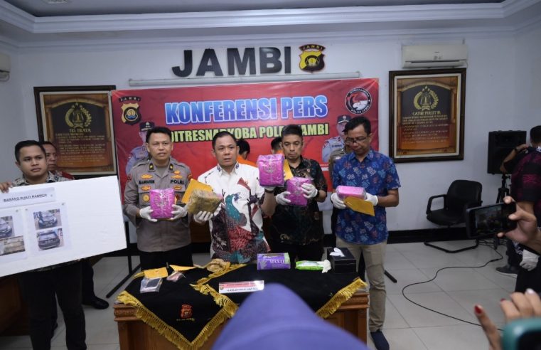 Polisi Tetapkan 2 Tersangka Pelaku Kurir Narkotika di Jambi Terima Upah 100 Juta