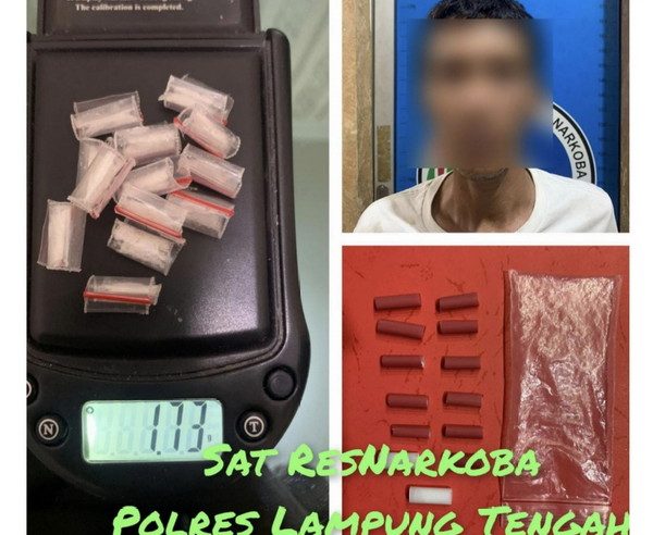 Berantas Peredaran Narkoba, JNI 39 Tahun Pengedar Sabu Diringkus Sat Res Narkoba Polres Lampung Tengah