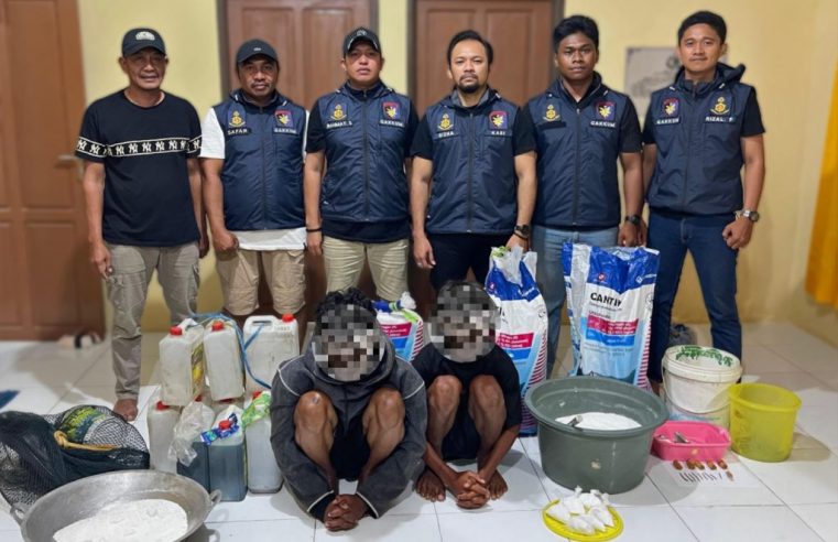 Dua Nelayan Peracik Bahan Peledak Asal Kolaka Ditangkap Subdit Gakkum Ditpolairud Polda Sultra
