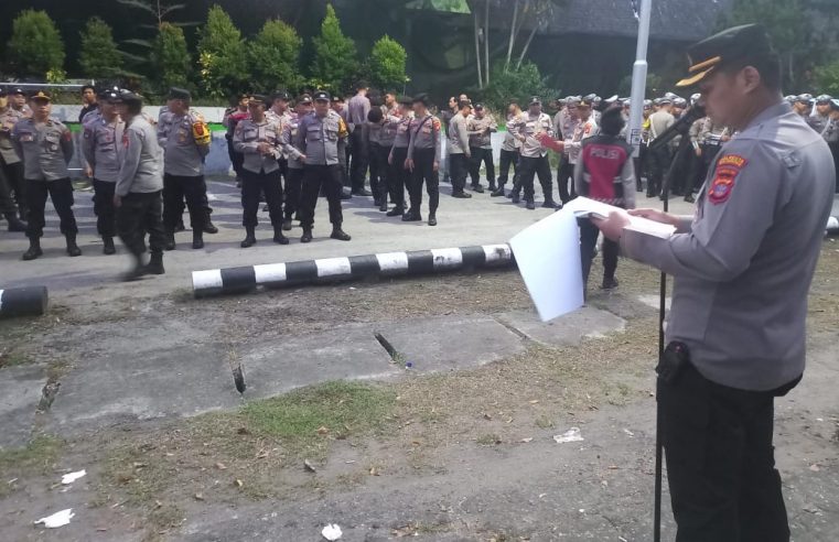 Apel Pengamanan ” Bayan Run 2024 ” Dipimpin Kompol Dede Kurniawan Kabag Ops Polresta Balikpapan