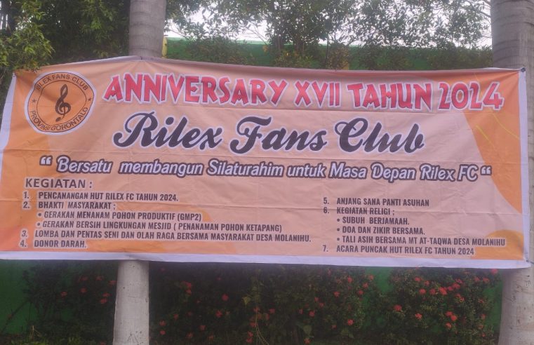 SEMARAK GELARAN ANNIVERSARY XVII “RILEX FANS CLUB” FKP RRI GORONTALO