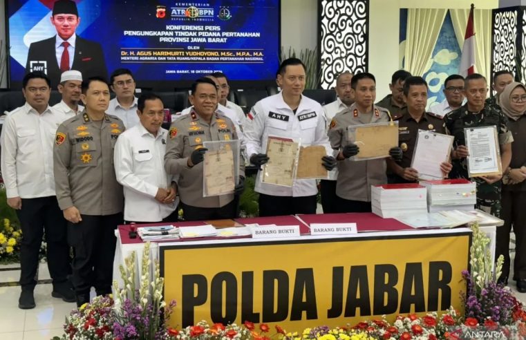 Menteri ATR/BPN AHY Ungkap 2 Kasus Mafia Tanah di Jabar Dengan Kerugian Negara Rp.3,6 Triliun