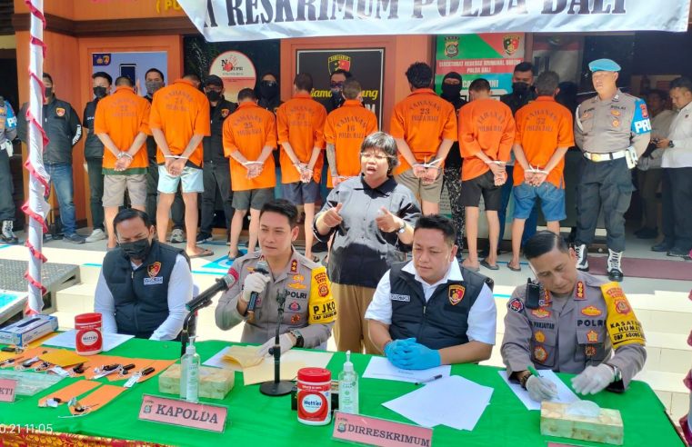 Ungkap Curanmor Polda Bali Tetapkan 11 Orang Tersangka & Amankan 51 Unit BB Sepeda Motor