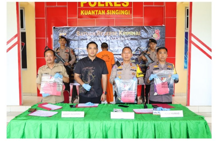 Polres Kuansing Gelar Press Conference Ungkap 2 Kasus Persetubuhan Terhadap Anak di Bawah Umur