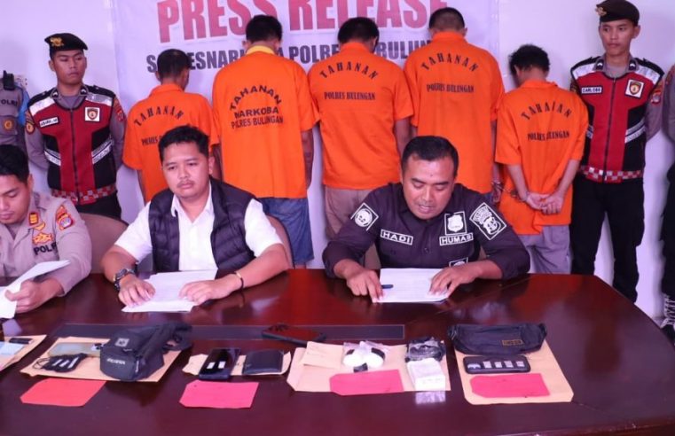 Sat Resnarkoba Polresta Bulungan Ungkap 6 Kasus Peredaran Sabu-sabu, Amankan 8 Orang Tersangka