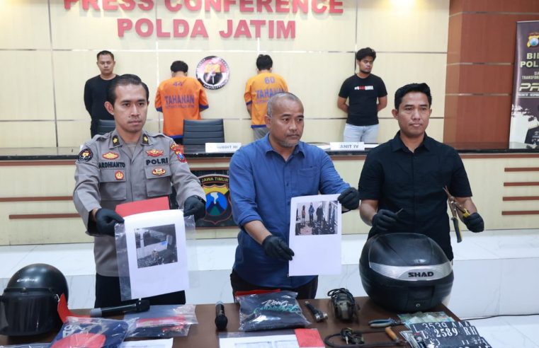 Tim Jatanras Polda Jatim Tangkap Dua Pelaku Spesialis Curanmor Kos-kosan