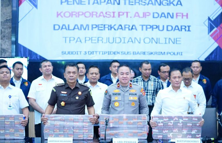 Bareskrim Tetapkan Tersangka PT AJP & Komisarisnya Atas TPPU Judi Online