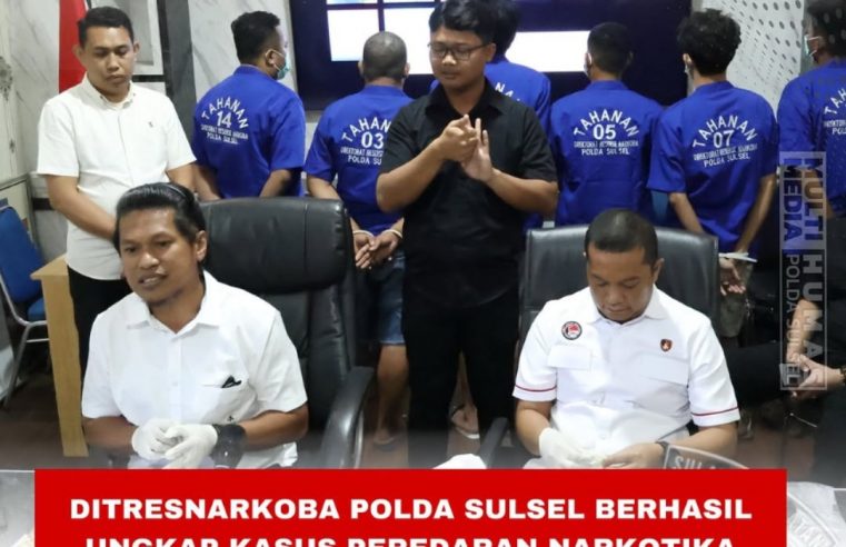 Personil Ditresnarkoba Polda Sulsel Berhasil Ungkap Kasus Peredaran Narkotika Senilai Rp1,273 Miliar
