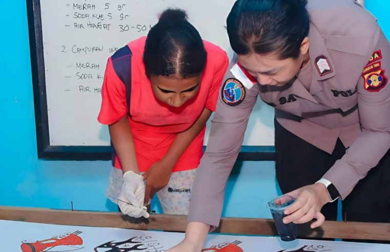 Brigpol Ita Sombo Allo Kunjungi Sanggar Ameldi, Menjaga Warisan Batik Papua