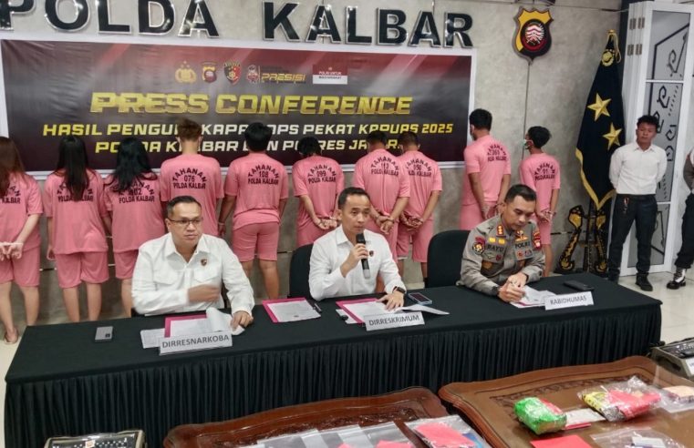 Polda Kalbar Gelar Konprensi Pers, 2,5 Kg Sabu-sabu Berhasil Diamankan Selama Operasi Pekat Kapuas 2025