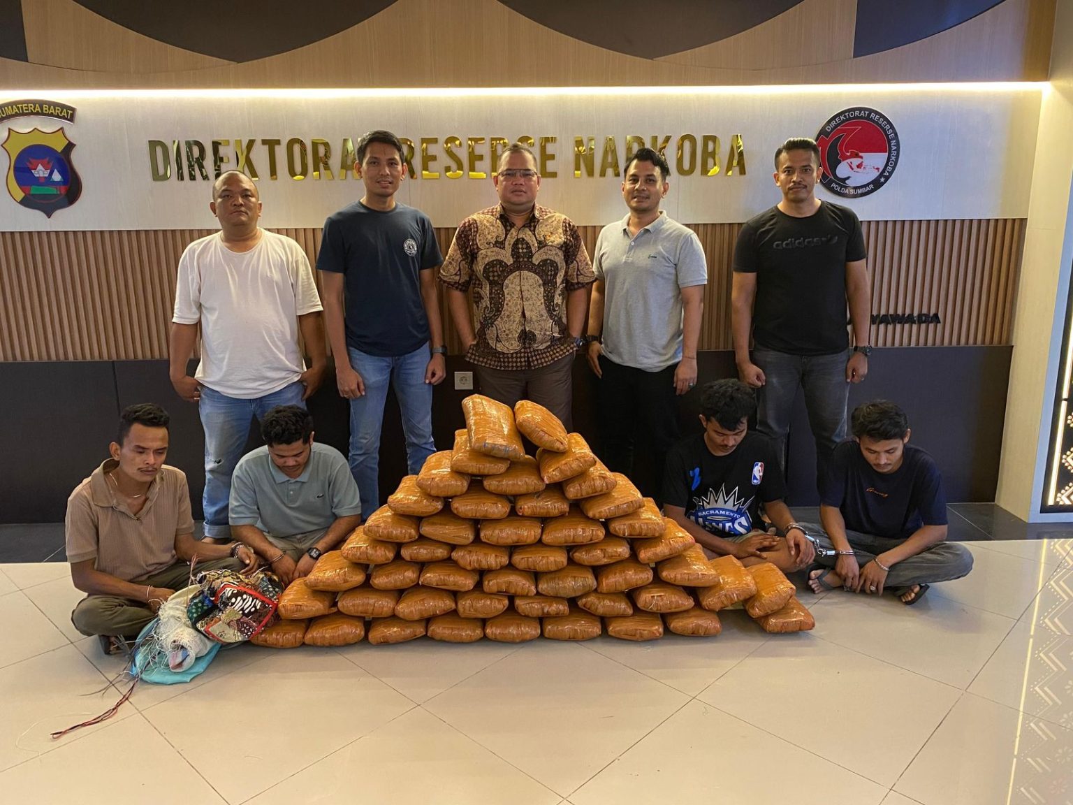 Polisi Gagalkan Peredaran 47 Kg Ganja di Wilayah Sumbar, 4 Orang Tersangka Ditangkap