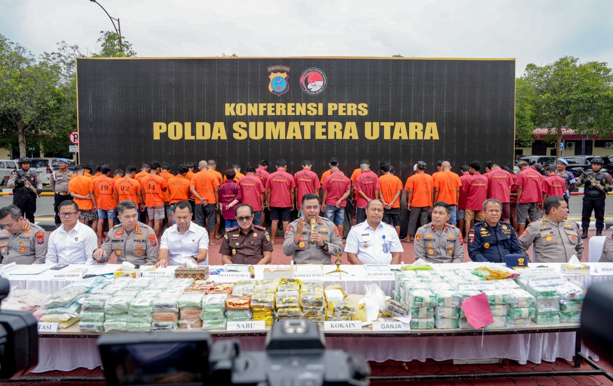 Polisi Berhasil Amankan 191 Kg Narkoba Jenis Sabu-sabu di Medan Sumut