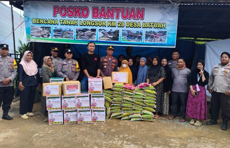 Kepedulian Polri: Baksos Polres Kukar Ringankan Beban Warga Terdampak Longsor Di Loa Janan