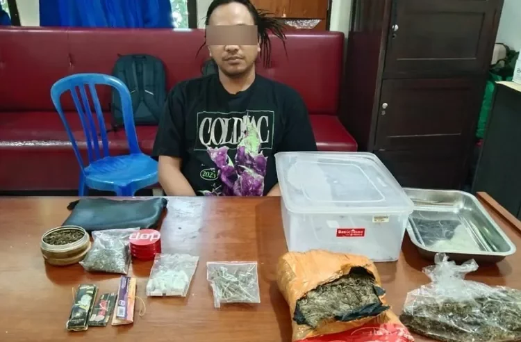 Polresta Denpasar Berhasil Amankan SKF (38) Tersangka Peredaran Narkoba di Abiansemal