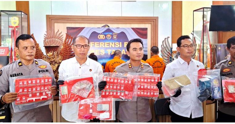 Polres Tabanan Tangkap 10 Orang Pengedar Narkoba, 2 di Antaranya Adalah Ibu Rumah Tangga