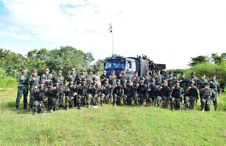 LIVE FIRING TEST, TNI AL KERAHKAN ROKET MLRS 90B DAN MERIAM 35 MM DI SUKABUMI