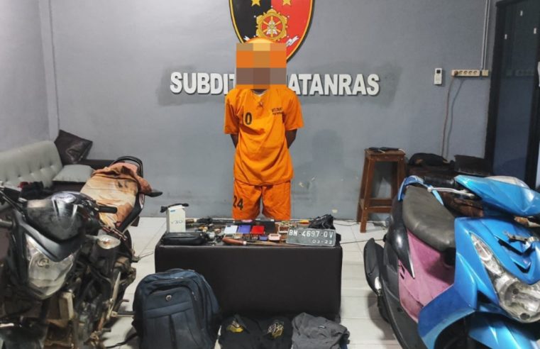 Tim Jatanras Polda Babel Ringkus BI (35) Pencuri Usai Lancarkan Aksi Pencurian 2 TKP Di Kabupaten Bangka