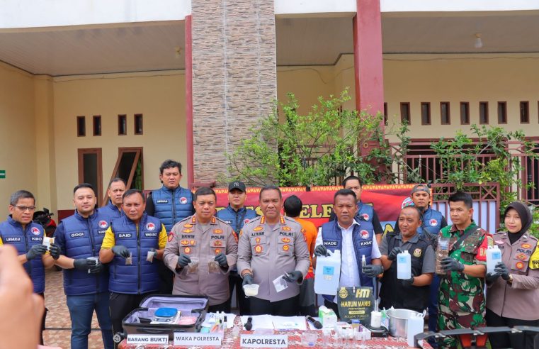 Polresta Bandar Lampung Gerebek Home Industri Tembakau Sintetis, Peracik Inisial MR (33) Ditangkap