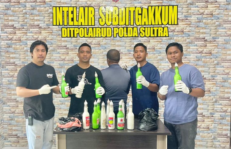 Ditpolairud Polda Sultra Amankan 45 (45) Nelayan Penguna Bahan Peledak di Perairan Pulau Bokori